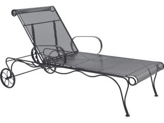 Woodard Tucson Wrought Iron Adjustable Outdoor Chaise Lounge