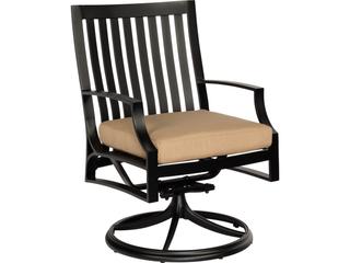 Seal Cove Aluminum Swivel Outdoor Patio Dining Arm Chair