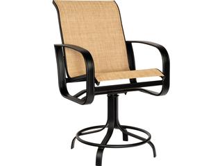 Woodard Cayman Isle Sling Aluminum Swivel Outdoor Patio Counter Stool