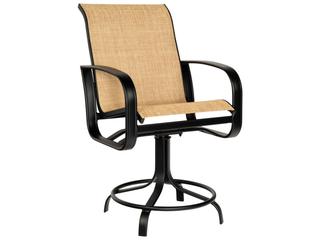 Woodard Cayman Isle Sling Aluminum Swivel Outdoor Patio Counter Stool