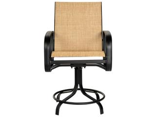 Woodard Cayman Isle Sling Aluminum Swivel Outdoor Patio Counter Stool