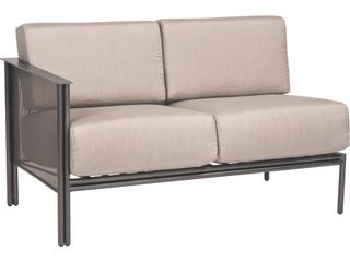 Woodard Jax Wrought Iron Left Arm Outdoor Loveseat
