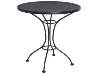 Parisienne Wrought Iron Round Pattern Top Patio Bistro Table