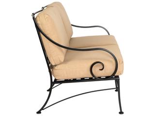 Woodard Sheffield Cushion Wrought Iron Outdoor Loveseat