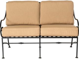 Woodard Sheffield Cushion Wrought Iron Outdoor Loveseat