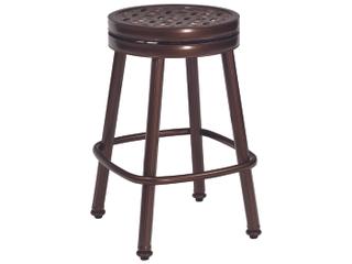 Casa Cast Aluminum Round Swivel Outdoor Counter Stool with Cushion