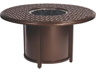 Casa Cast Aluminum Round Chat Height Outdoor Patio Fire Pit Table