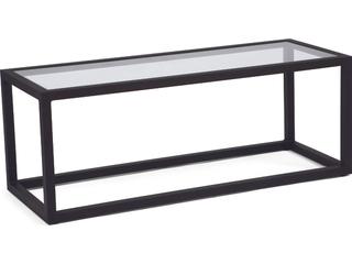 Salona By Joe Ruggiero Aluminum Rectangular Glass Top Outdoor Coffee Table