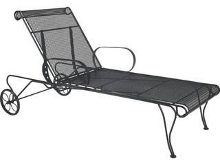 Woodard Universal Wrought Iron Adjustable Outdoor Chaise Lounge