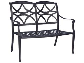 Wiltshire Cast Aluminum Outdoor Bench with Cushion