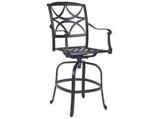 Wiltshire Aluminum Swivel Outdoor Bar Stool with Cushion