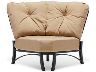 Cortland Cushion Aluminum Curved Sectional Outdoor Lounge Chair