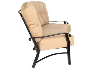 Woodard Cortland Cushion Aluminum Crescent Patio Loveseat