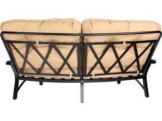 Woodard Cortland Cushion Aluminum Crescent Patio Loveseat