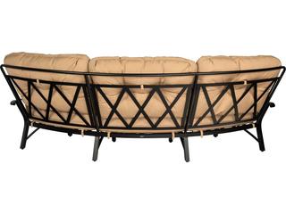 Woodard Cortland Cushion Aluminum Crescent Curved Patio Sofa