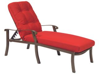 Woodard Cortland Cushion Aluminum Adjustable Outdoor Chaise Lounge