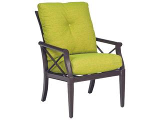 Woodard Andover Cushion Aluminum Outdoor Patio Dining Arm Chair