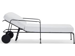Woodard Reed Steel Outdoor Patio Chaise Lounge
