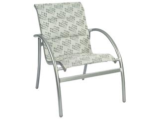 Tribeca Padded Sling Aluminum Stackable Patio Dining Arm Chair