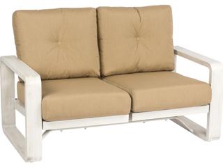 Vale Cushion Aluminum Dual Rocker Patio Loveseat