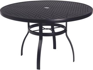 Aluminum Deluxe Round Lattice Top Table with Umbrella Hole