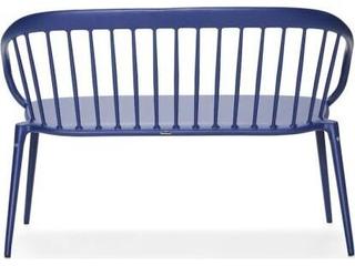 Woodard Windsor Cast Aluminum Stackable Outdoor Patio Bench with Optional Seat Cushion