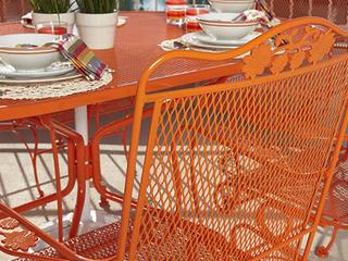Woodard Briarwood Wrought Iron Outdoor Dining Set