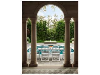 Woodard Cane Aluminum Outdoor Dining Set
