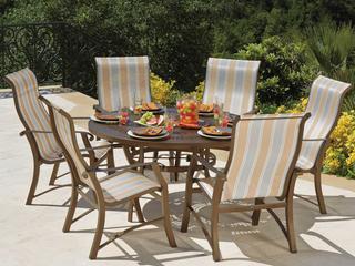 Woodard Cortland Sling Aluminum Patio Dining Set