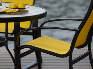 Woodard Cayman Isle Sling Aluminum Outdoor Patio Dining Set