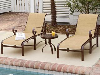 Woodard Belden Sling Aluminum Outdoor Lounge Set