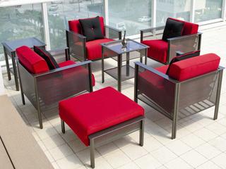 Woodard Jax Wrought Iron Outdoor Lounge Set