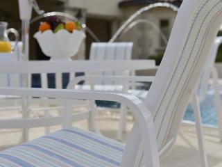 Woodard Landings Sling Aluminum Outdoor Patio Dining Set