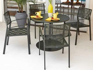 Woodard New Century Wrought Iron Outdoor Dining Set