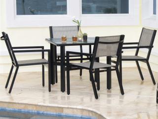 Woodard Palm Coast Sling Aluminum Outdoor Patio Dining Set