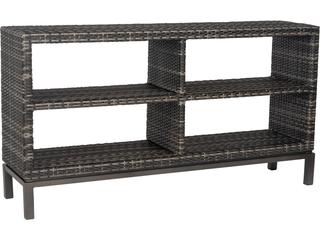 Woodard Geni Wicker Charcoal Gray Storage Unit