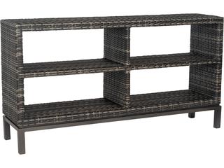 Woodard Geni Wicker Charcoal Gray Storage Unit