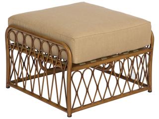 Woodard Cane Aluminum Cane Outdoor Patio Ottoman