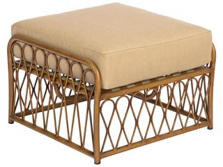 Woodard Cane Aluminum Cane Outdoor Patio Ottoman