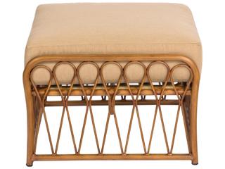 Woodard Cane Aluminum Cane Outdoor Patio Ottoman