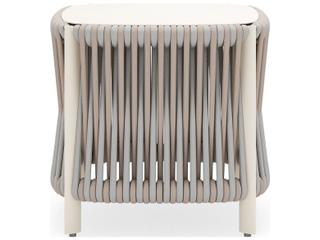 Woodard Eve Aluminum Square End Table