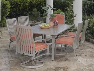 Woodard Seal Cove Aluminum Outdoor Patio Dining Set