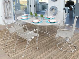 Woodard Tucson Wrought Iron Outdoor Dining Set