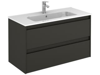 Ambra 100 Wall Mounted Bathroom Vanity in Anthracite