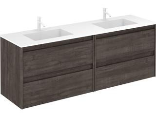 Ambra 63-Inch Double Vanity Wall Mounted Modern