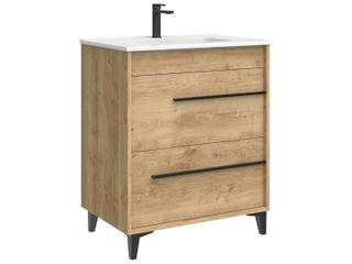 Lotus Freestanding Vanity Natural Oak 28 Inch