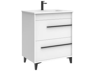 Lotus Freestanding Single Vanity with Ceramic Top