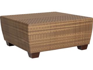 Woodard Whitecraft Saddleback Wicker Square Outdoor Patio Coffee Table