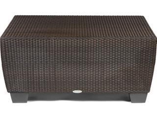 Woodard Whitecraft Saddleback Wicker Square Outdoor Patio Coffee Table