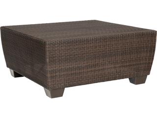 Woodard Whitecraft Saddleback Wicker Square Outdoor Patio Coffee Table